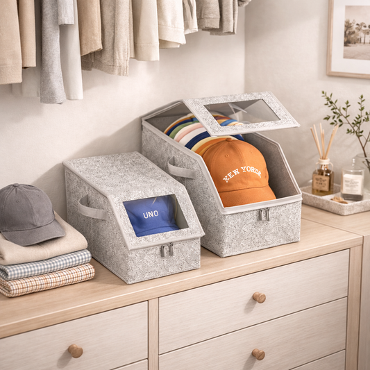 🏆⚡ 50K+ SOLD! Stackable Hat Storage Boxes for Baseball Caps