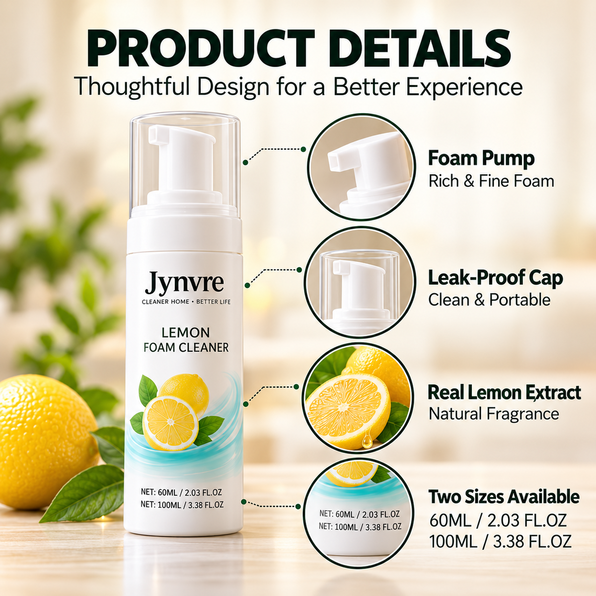 Jynvre Lemon Foam Cleaner