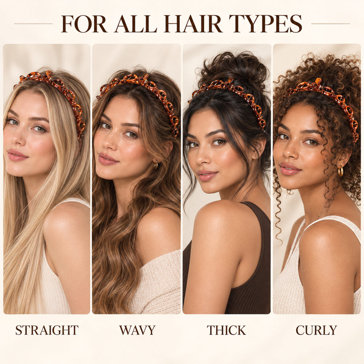 2Pcs Women Headband with Clips Double Layer Design Anti-slip Hairband Bang Braided Hair