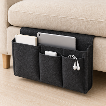 5 Pockets Felt Bedside Storage Organizer, Hanging Storage Organizer🛏️
