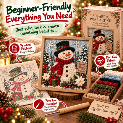 Christmas 3D Fabric Poke Art Kit