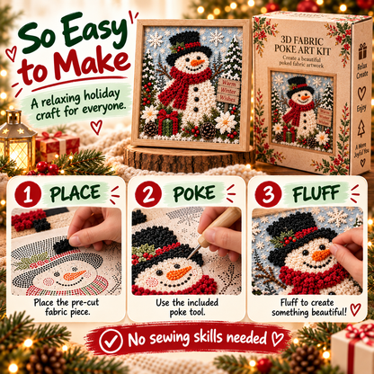 Christmas 3D Fabric Poke Art Kit