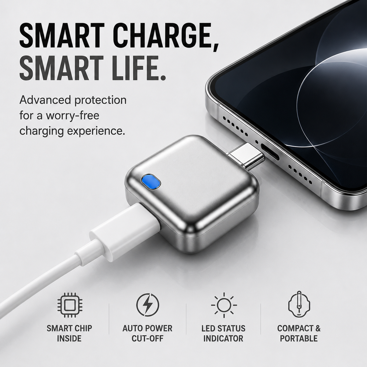 140W Smart Auto-Stop Charging Adapter