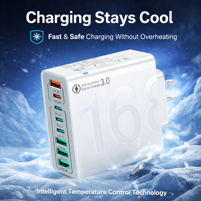8-Port Fast Charging USB Hub (4 USB-C + 4 USB-A)