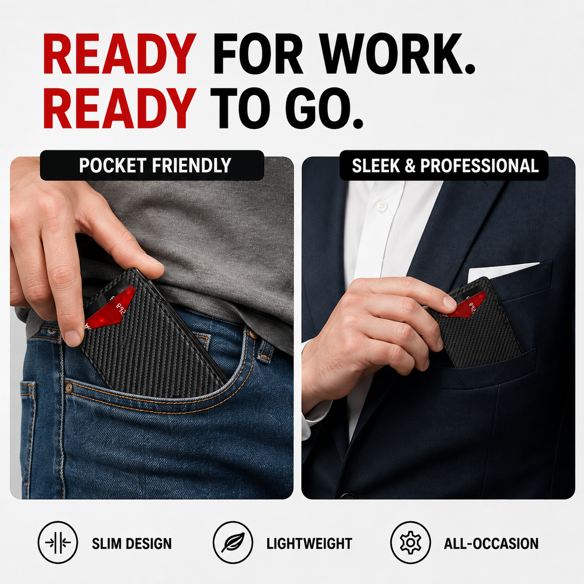 Men's RFID Minimalist Bifold Wallet