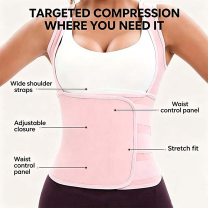 Women's Zip-Up Compression Shapewear Vest - Athletic Active Tops🏋️‍♀️