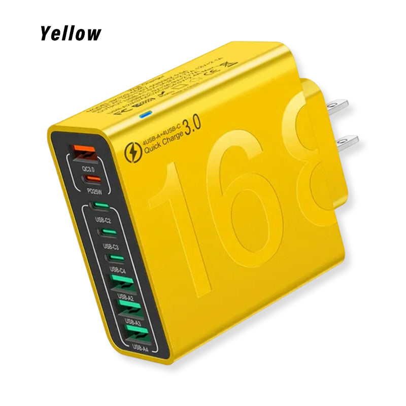 8-Port Fast Charging USB Hub (4 USB-C + 4 USB-A)