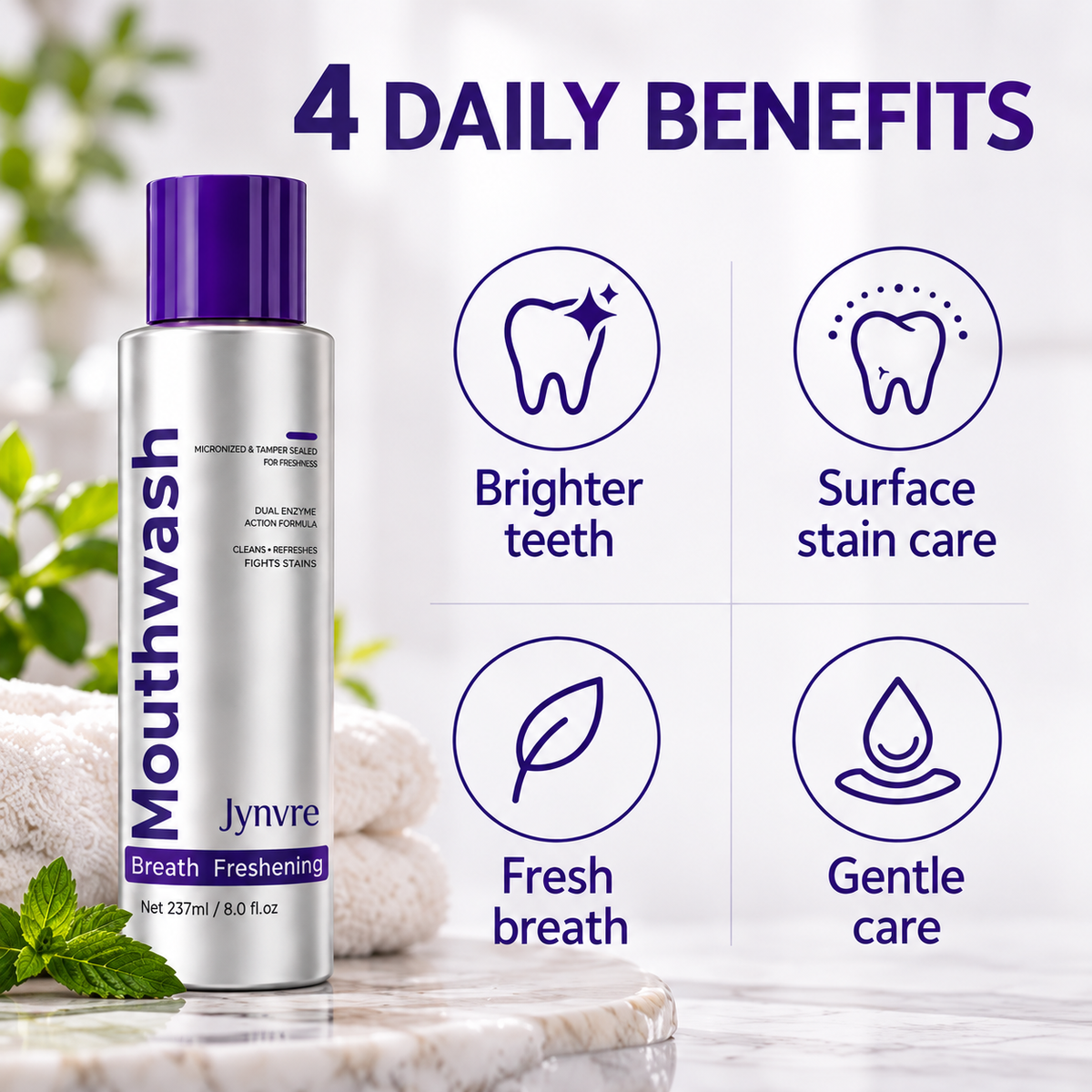[New] Jynvre Whitening & Stain Revmoal Mouthwash Complete Care Mouthwash