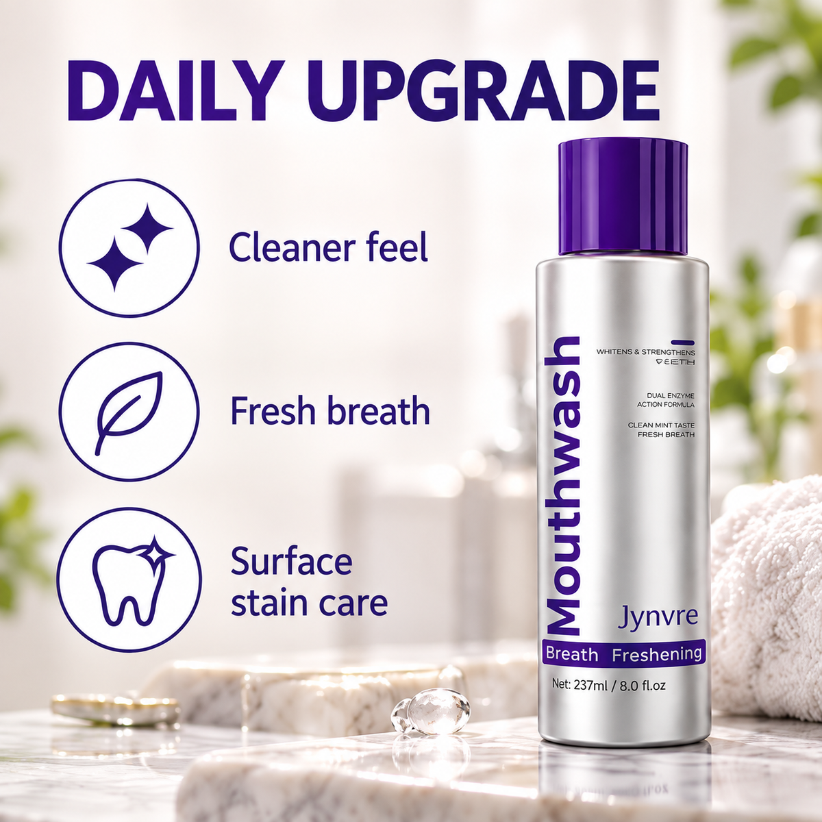 [New] Jynvre Whitening & Stain Revmoal Mouthwash Complete Care Mouthwash