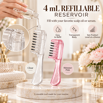 Crystal Roller Scalp Oil Applicator Comb