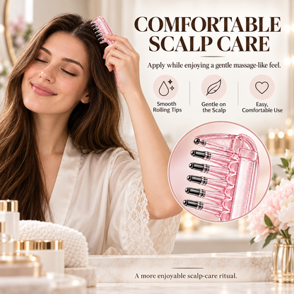Crystal Roller Scalp Oil Applicator Comb